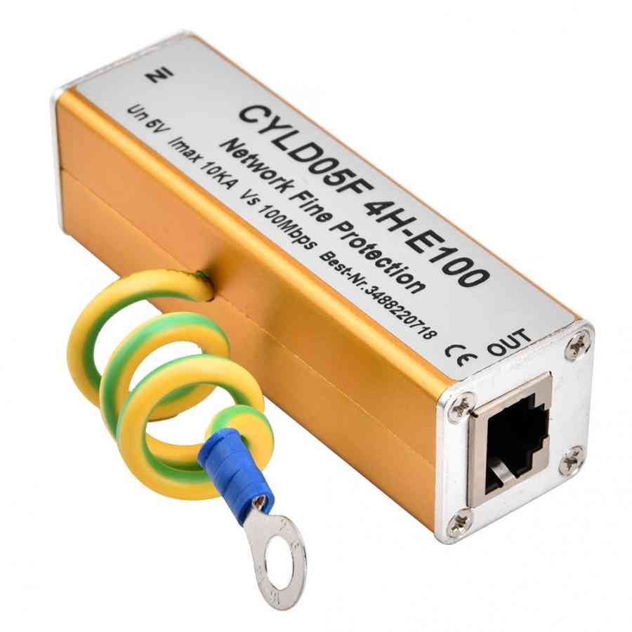 Adapter Ethernet Network Surge Protector Thunder Lighting Arrester Protection