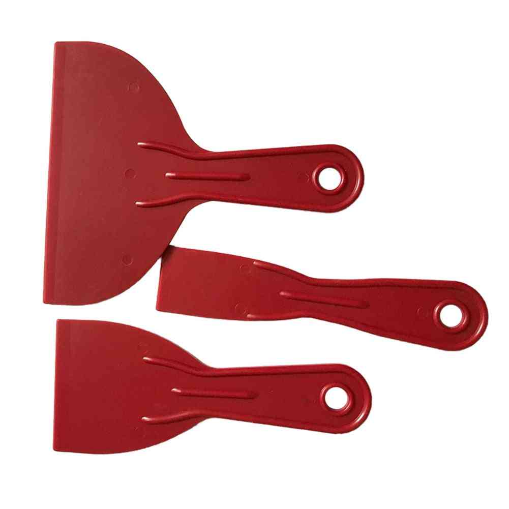 Scraper Set Home, Small Large Red, Floor Easy Clean Spatula Putty Wall Construction, Reusable Spreader Filler Durable