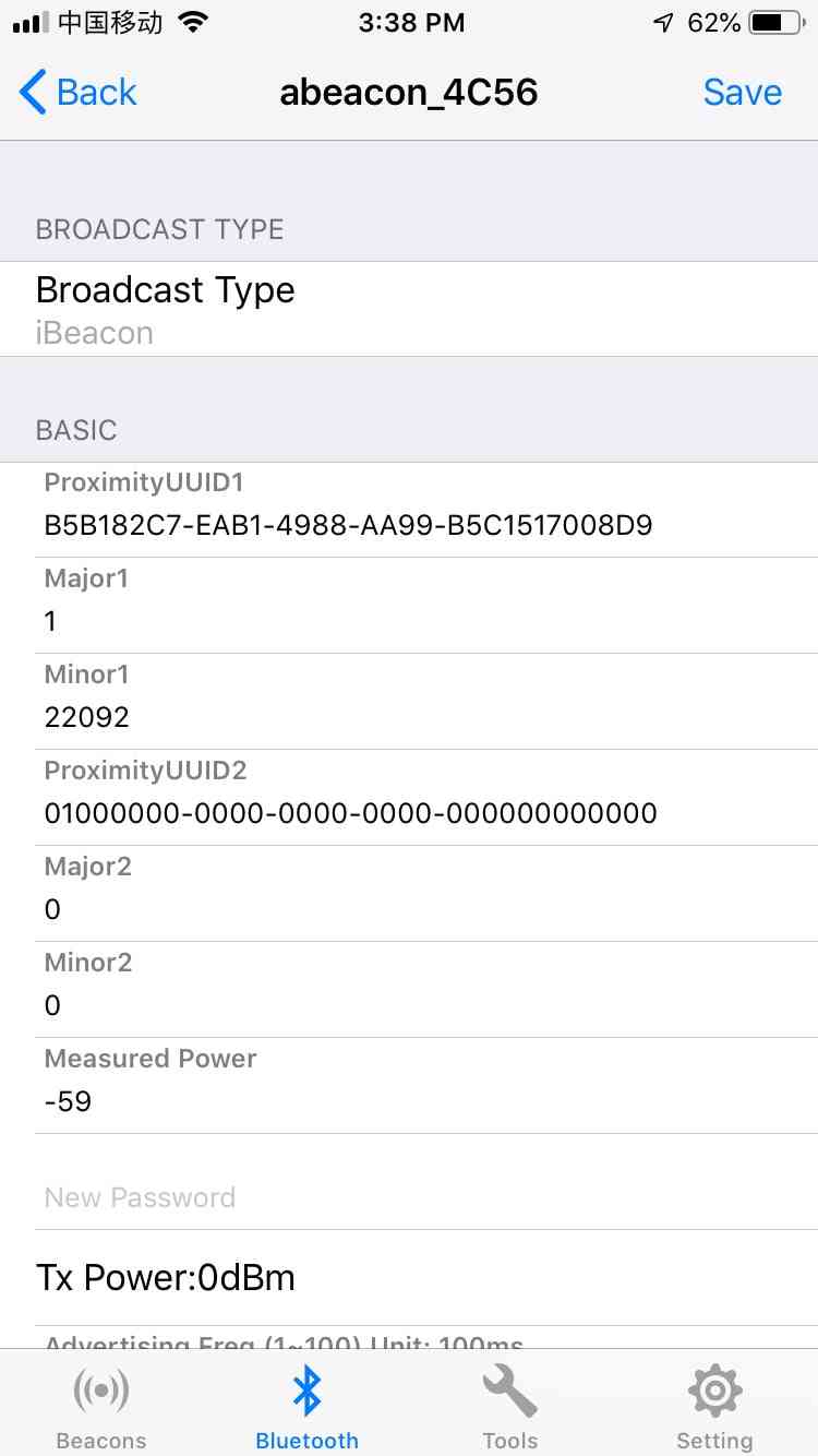 Nieuwe nrf52810 eddystone ibeacon eek-n ondersteuning voor ios android