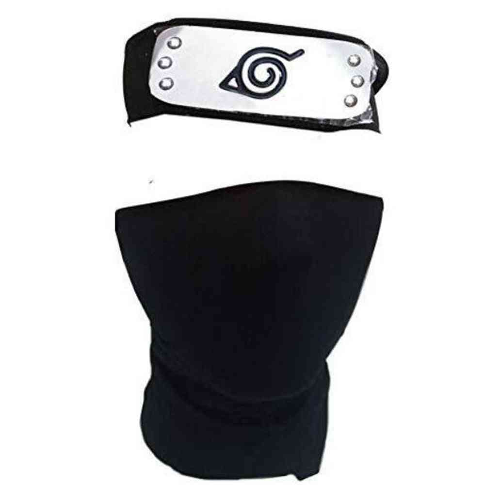 Anime Naruto Headband Face Mask Gloves Weapon Pack Cosplay Prop