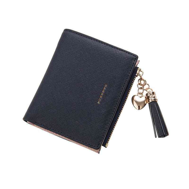 ženske denarnice majhne ljubke kratke usnjene torbice z zadrgo portefeuille clutch