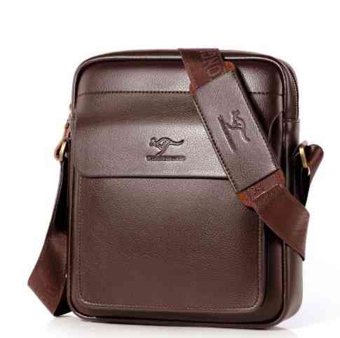 Men Business Leather Shoulder Messenger Bag, Vintage Crossbody Bags