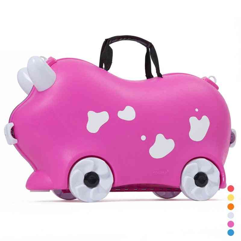 Detská batožina, detský kufor, uzamykateľná skrinka, kabelka, chlapčenské dievčatko detská skrinka na ťahanie tyče