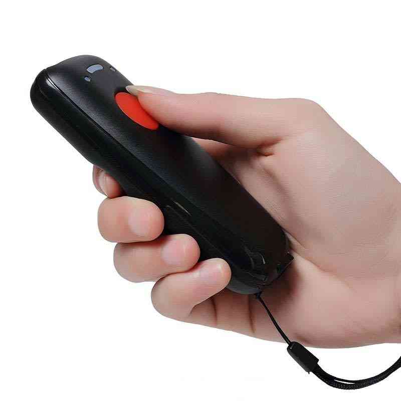 Pocket Wireless Bluetooth Barcode Scanner, Laser Portable Reader, Red Light
