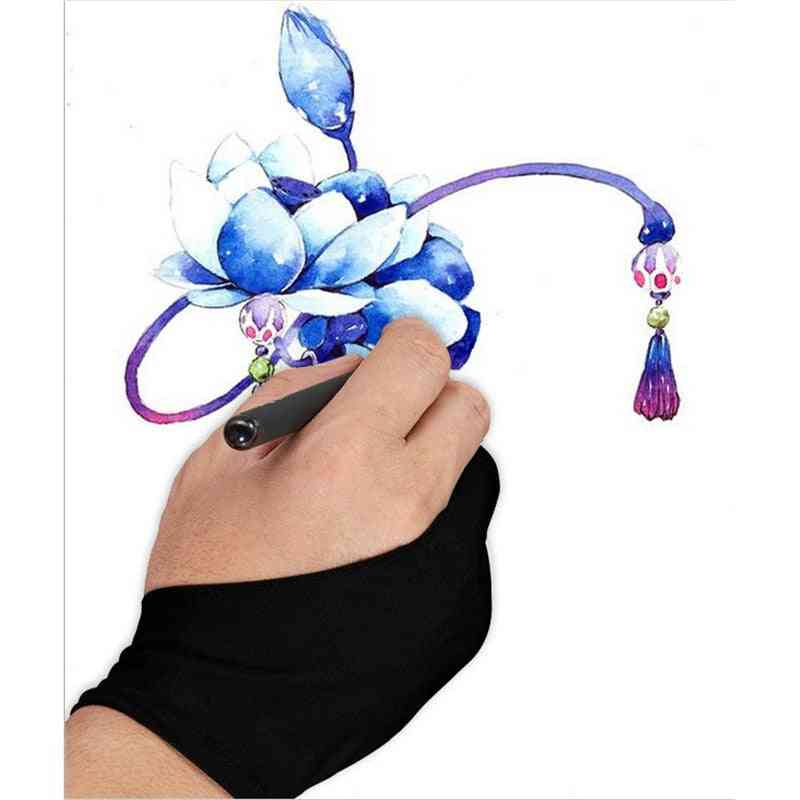 2 Finger Artist Glove Anti-fouling For Drawing/painting/digital Tablet Writing Glove