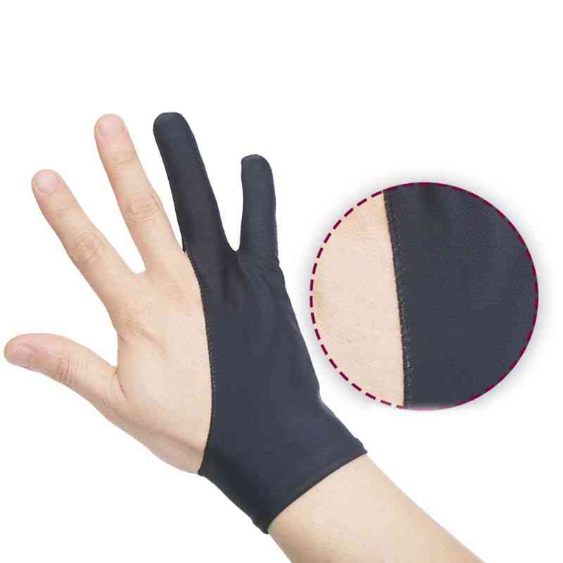 Anti-fouling 2 Fingers Drawing Glove For Graphic Tablets
