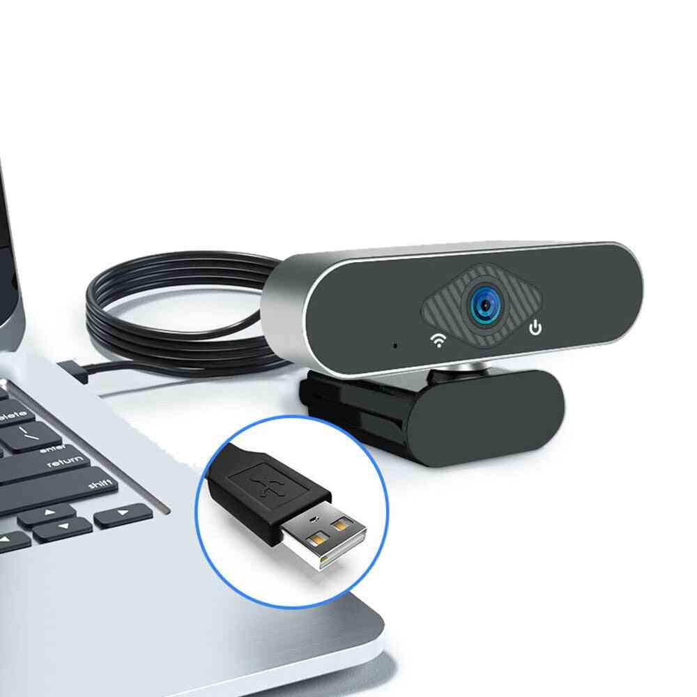 USB-Webcam, Kamera Ultra Weitwinkel, Autofokus mit eingebautem Mikrofon für Laptop, PC, Online-Unterricht