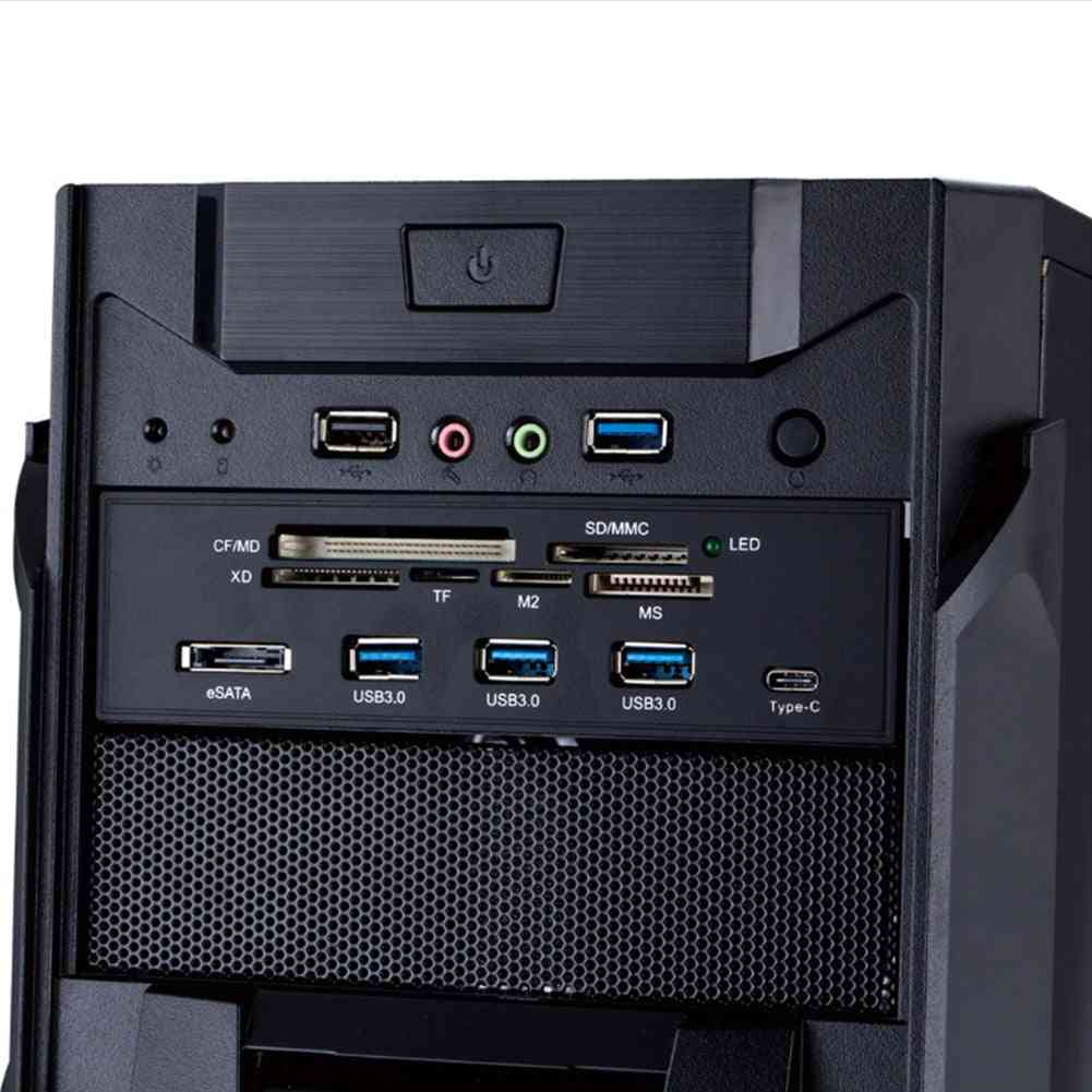 Multi-port Internal Card Reader With Front Panel Installed