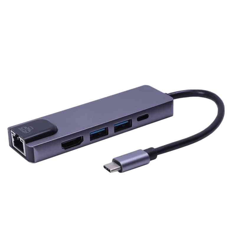 Usb C Hub Multiport Adapter With 4khdmi Output