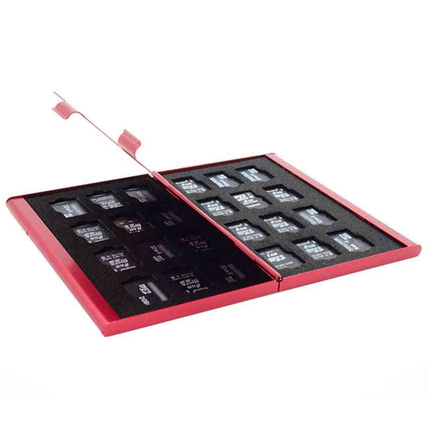 Hliníkové pouzdro na paměťovou kartu, krabička, držáky pro micro paměťovou SD kartu