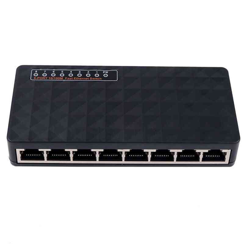 8-ports 10/100mbps Ethernet Network Switch Lan Hub Mdi Full/half Duplex Exchange Ac Prower Adapter