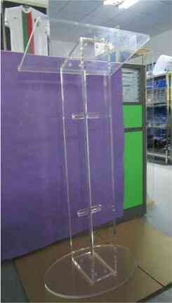 Thickness Low Floor Acrylic Church Podium Stand