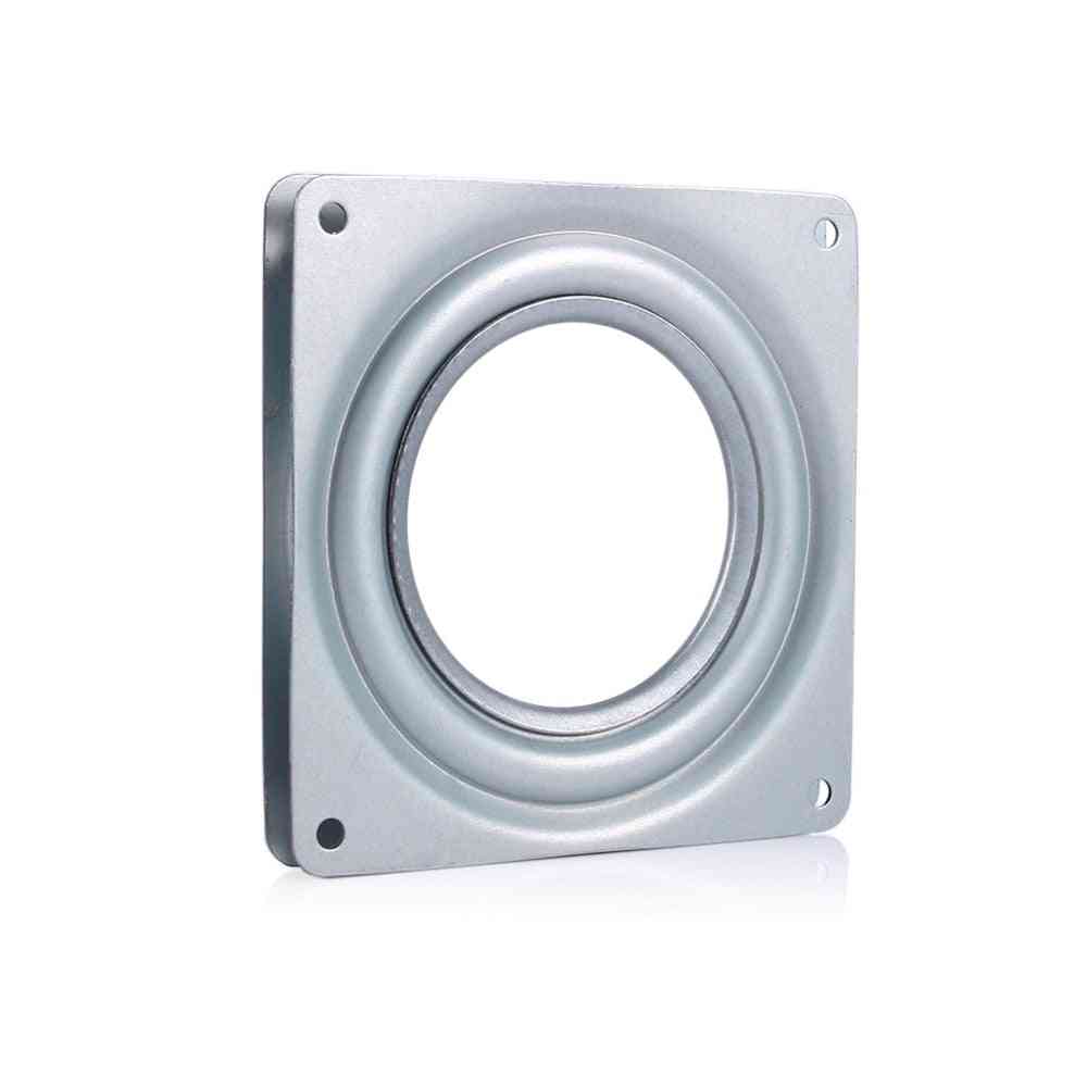 4 Inch Square Rotating Swivel Plate, Replacement Metal Lazy Susan Bearing Turntable Tv Rack Desk Seat Swivel Plate Bar Tool