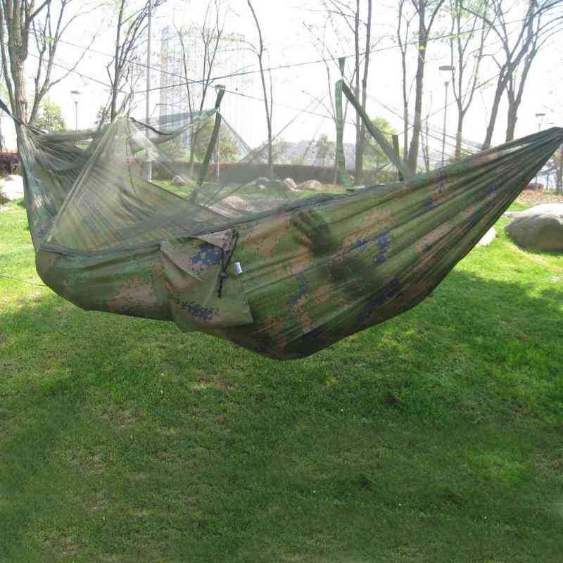Zanzariera portatile, letto sospeso in tessuto per paracadute da viaggio da giardino