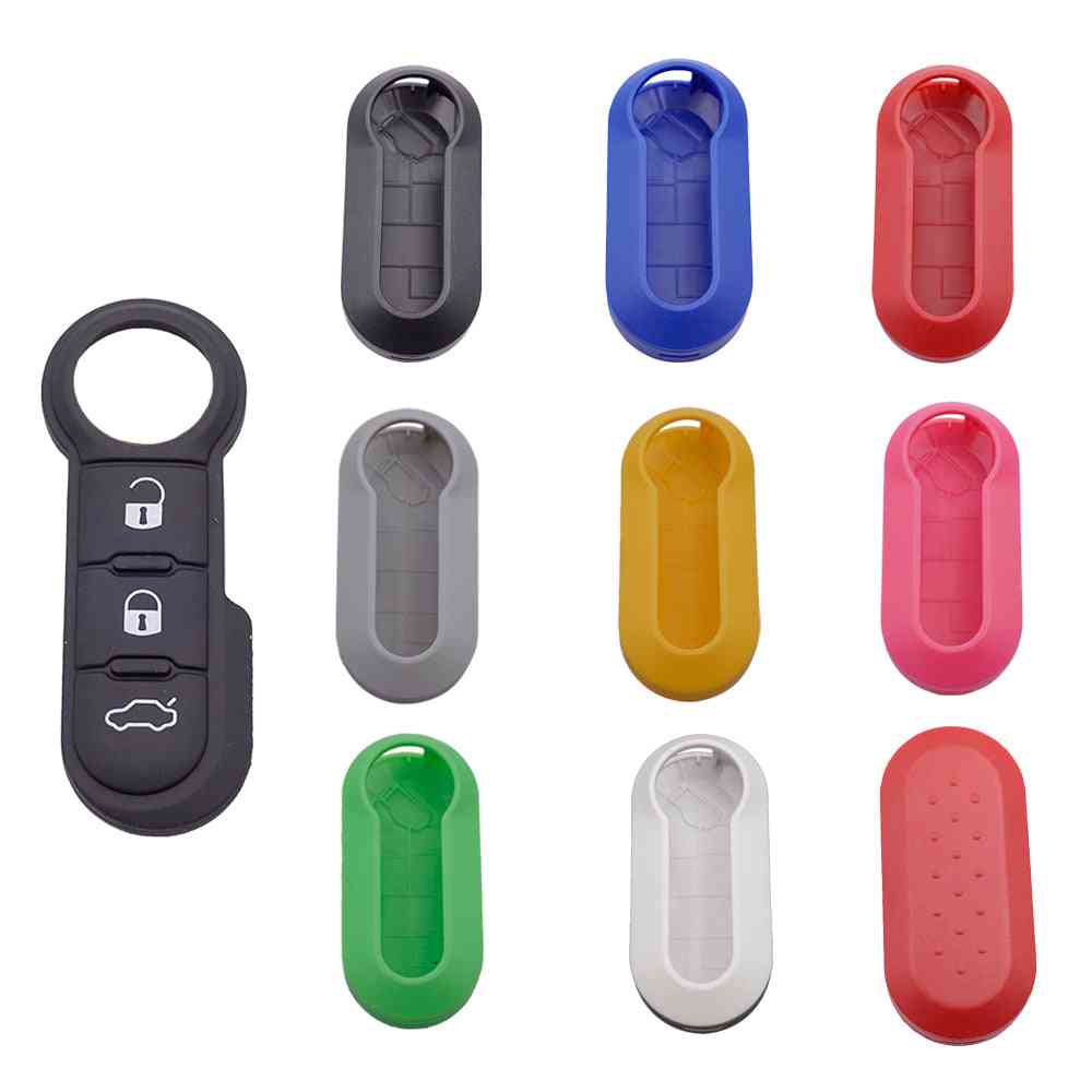 Remote Flip Key Shell Case, Car Pad, Replacement, Rubber Button