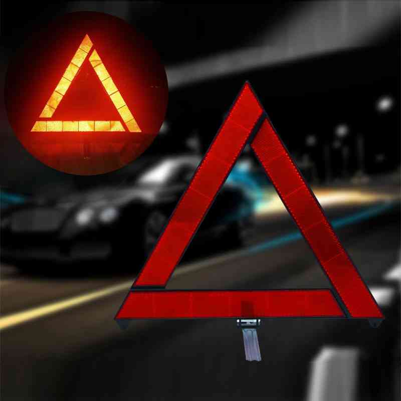 Car Emergency Breakdown Warning Triangle Red Reflective Safety Hazard