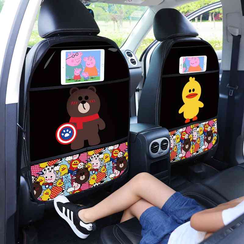 Wasserdichte Autositzlehnenschutzhülle mit Taschen für Kinder