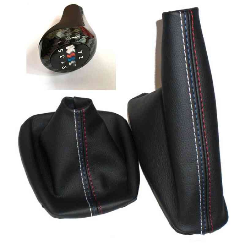 Manual Knob With Real Leather Handbrake Gaiter Shift Boot