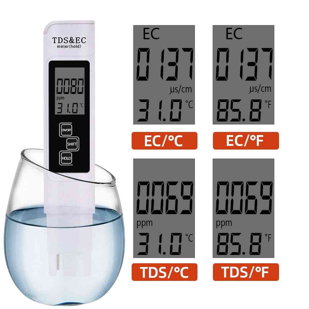 Digital ph ec tds meter-tester temperature pen pen water purity ppm filter hidroponic
