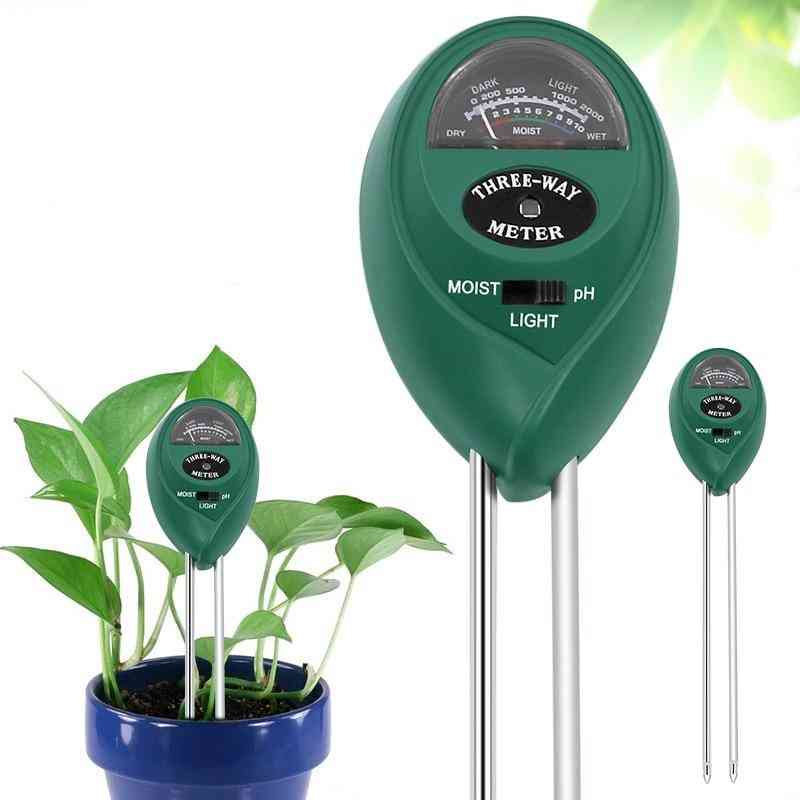 Soil Moisture Sunlight Ph Meter Tester- Plants Flowers Acidity Measurement Garden Tool
