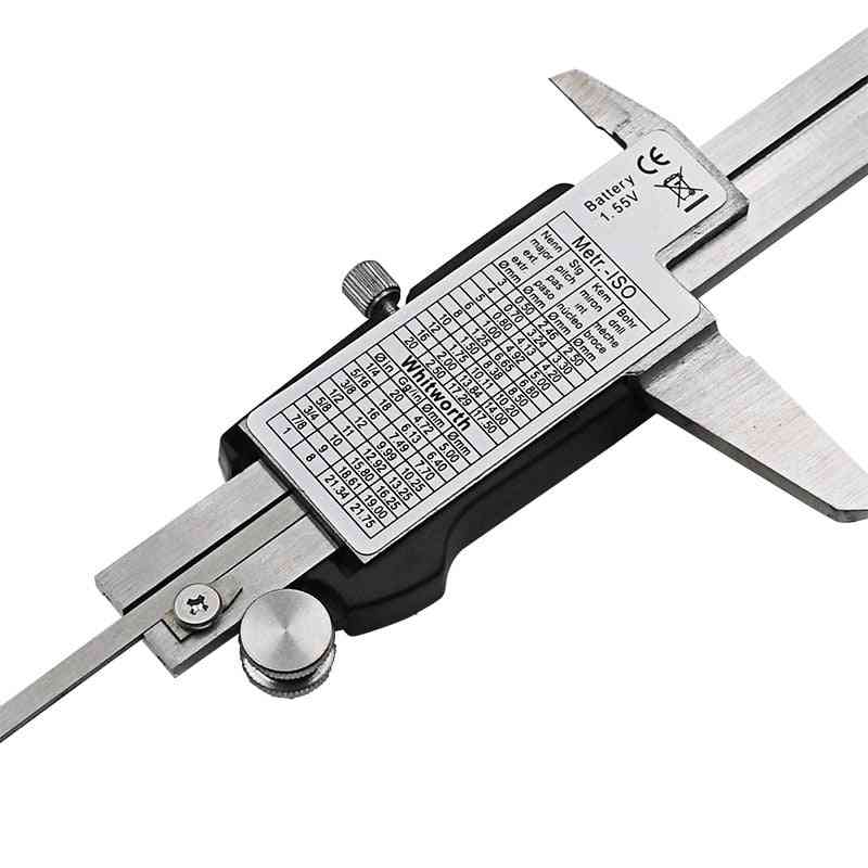 Calibrador de pantalla digital de acero inoxidable - Calibrador a vernier de lcd de acero inoxidable de alta precisión