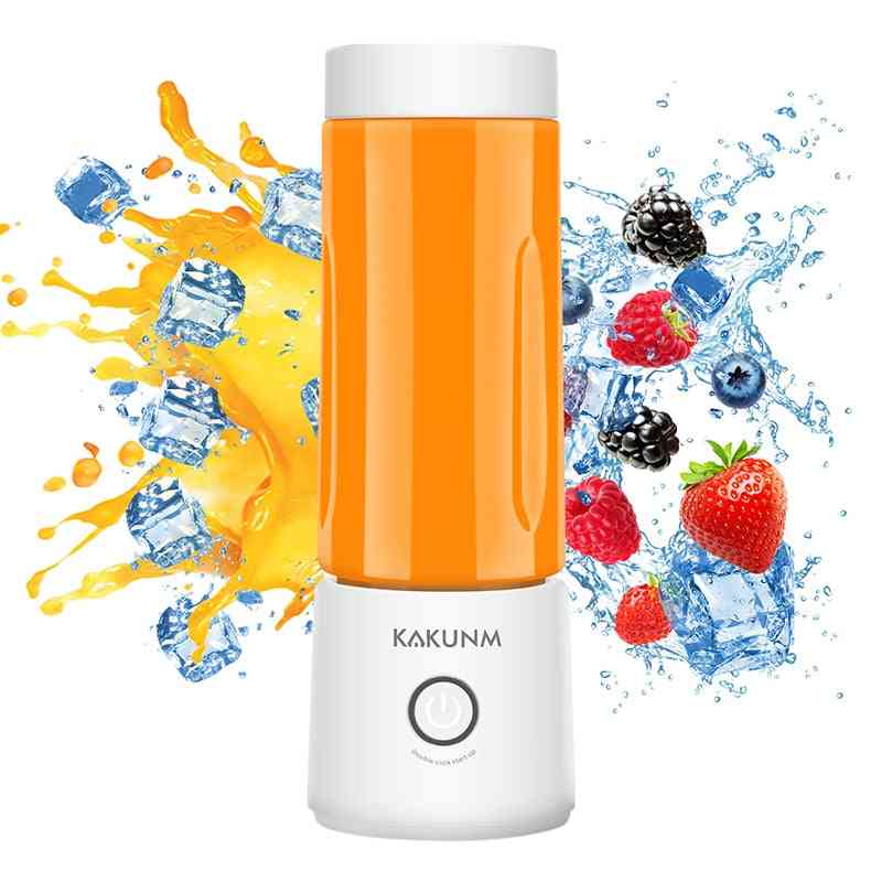 Portable Mini Electric Fruit Juicer Blender And Straws