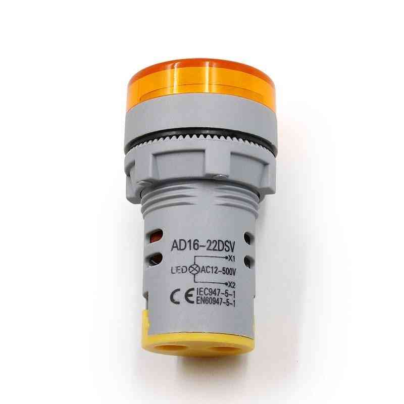 Mini voltímetro digital 22mm redondo ac 12-500v para monitor de voltaje