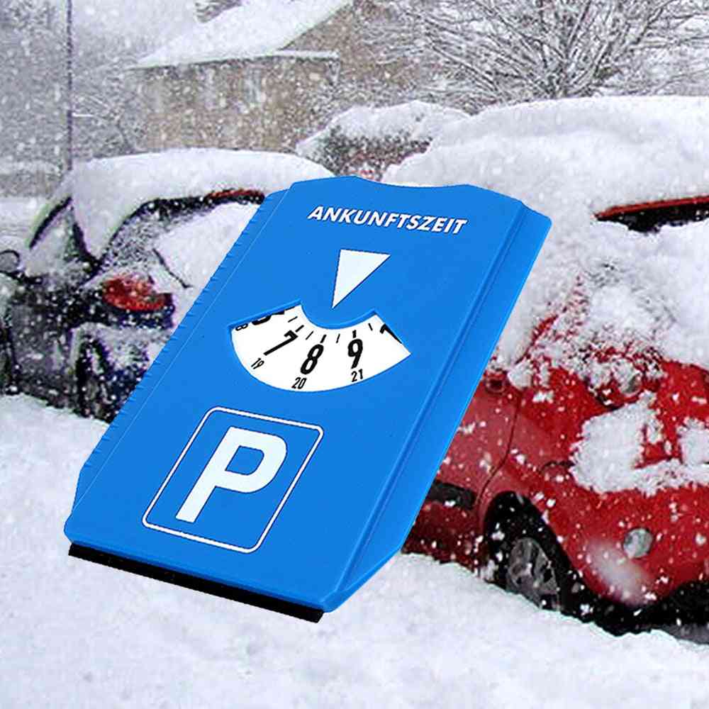 Car Windshield Snow Shovel Time Display Disc Return Time Note Ice Scraper Car Parking Time Sign