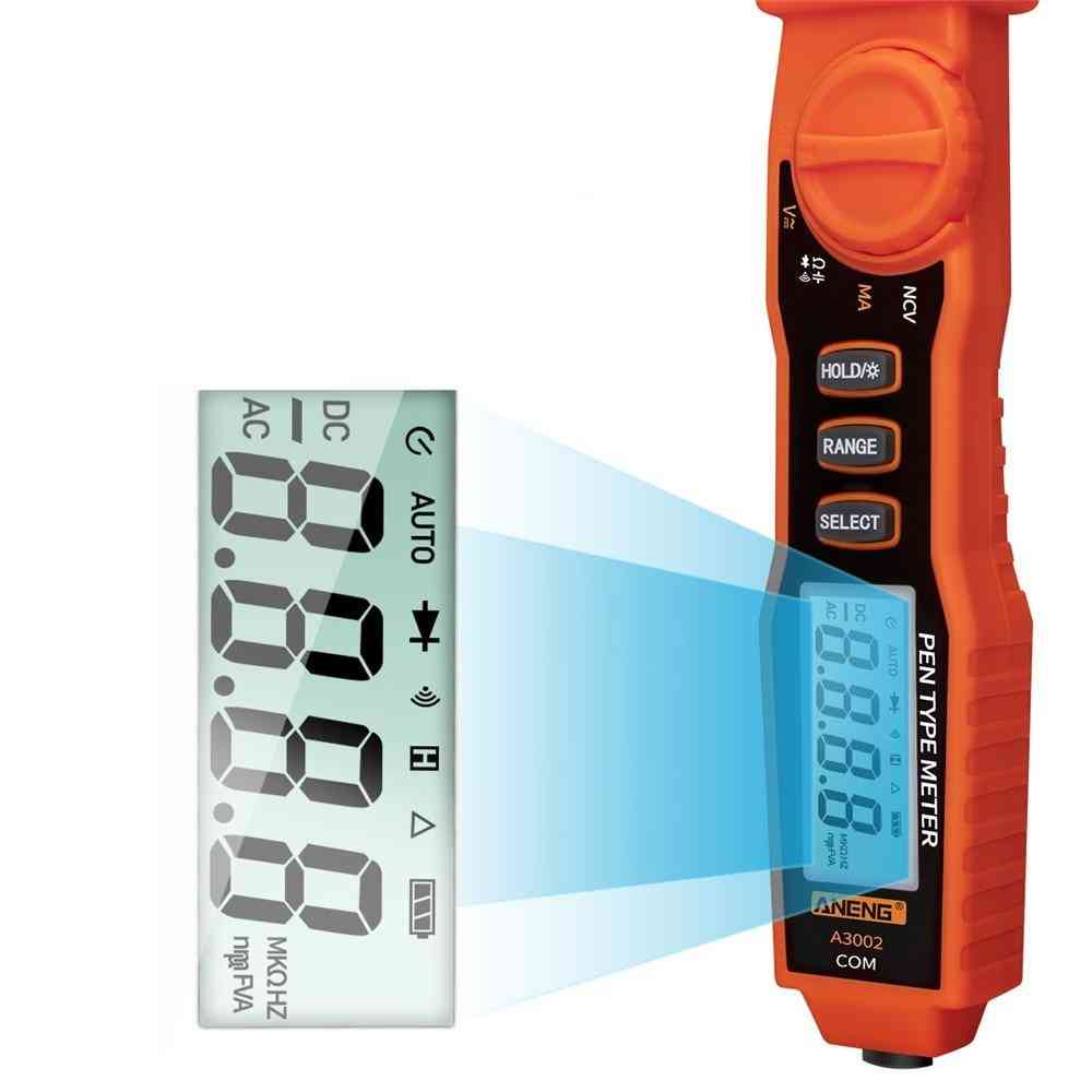 Digital Multimeter Pen Type 4000 Counts With Non Contact Non Contact Ac/dc Voltage Resistance Diode Continuity Tester Tool