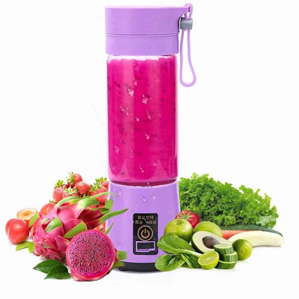 Presse-fruits électrique portatif, mini mélangeur rechargeable de fabricant de jus de légumes tenu dans la main