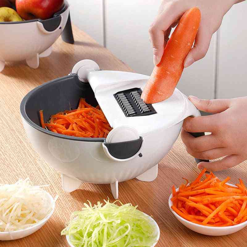 Cortador de verduras 2 en 1, cortador, picador, colador de frutas, canasta