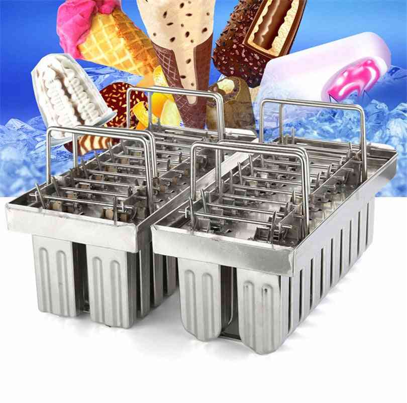 Commercial Diy Stainless Steel Ice Popsicle Mold Set