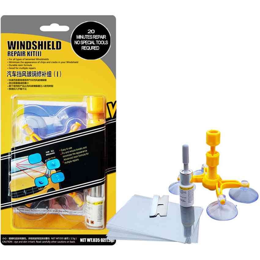 Windshield Repair Kits Tools, Glass Scratch Windscreen Crack Restore