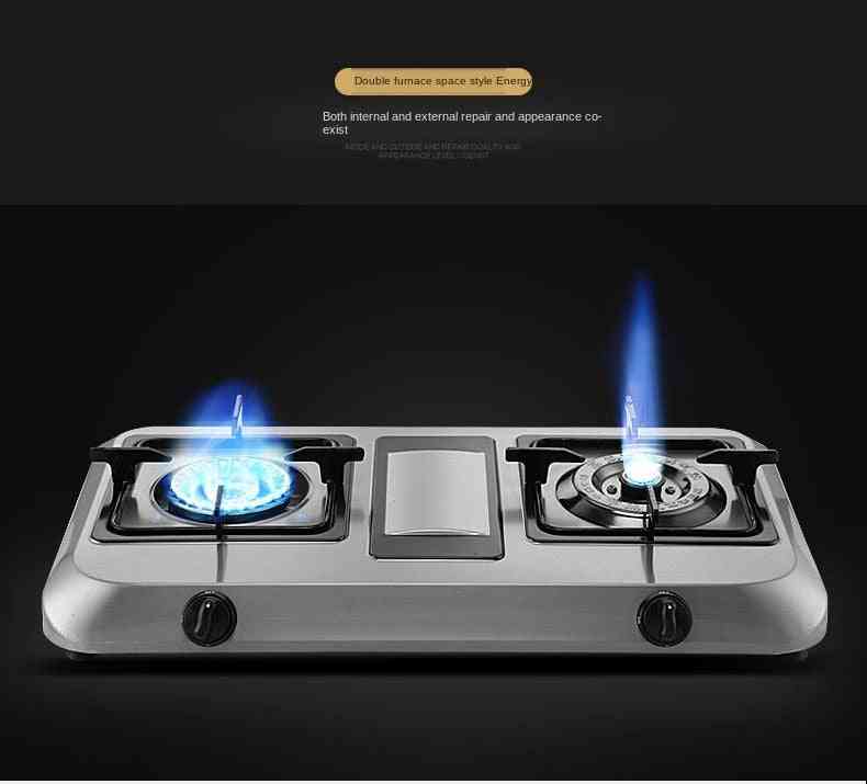 Home Kitchen Dual-range Table Gas Stove, Liquefied Cooktop