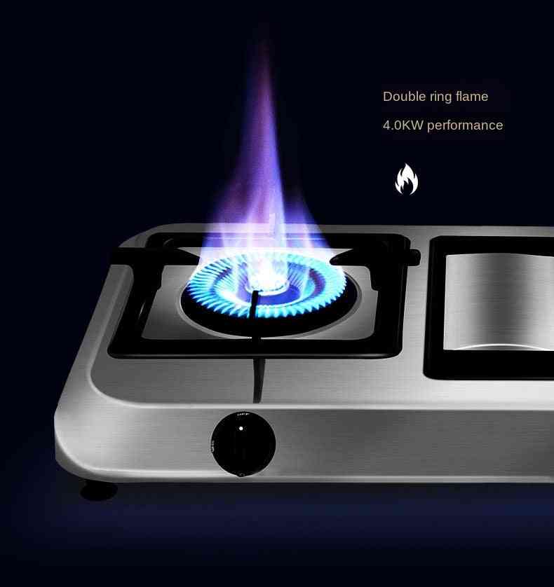 домашна кухня двойна газова маса газова печка, втечнен плот за готвене