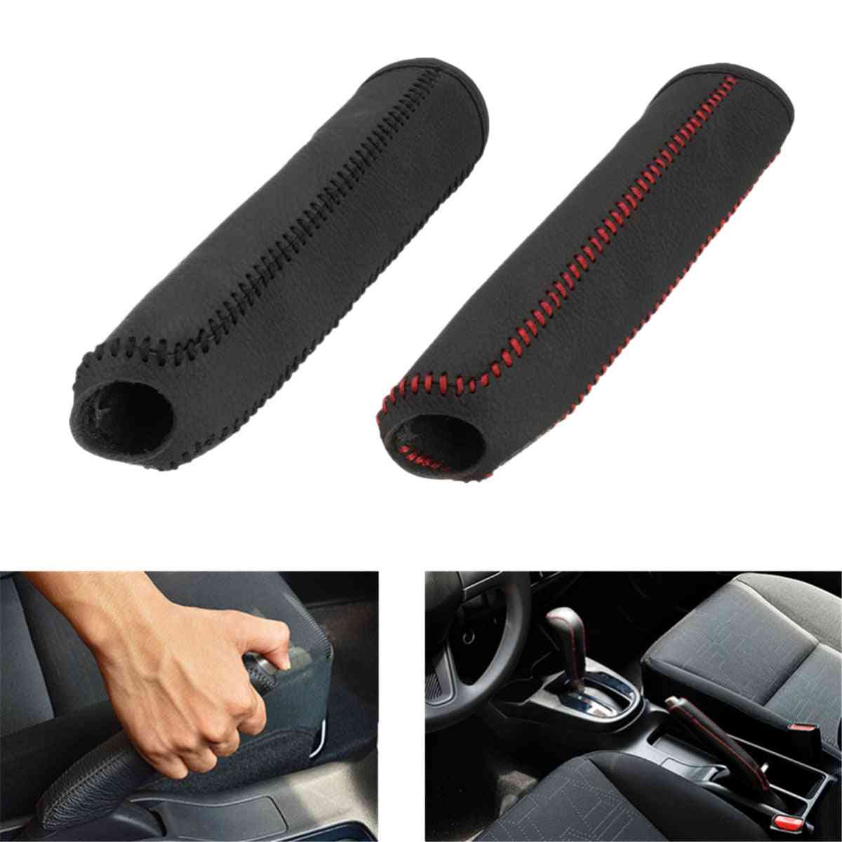 Leather Car Hand Brake Cover- Protective Sleeve