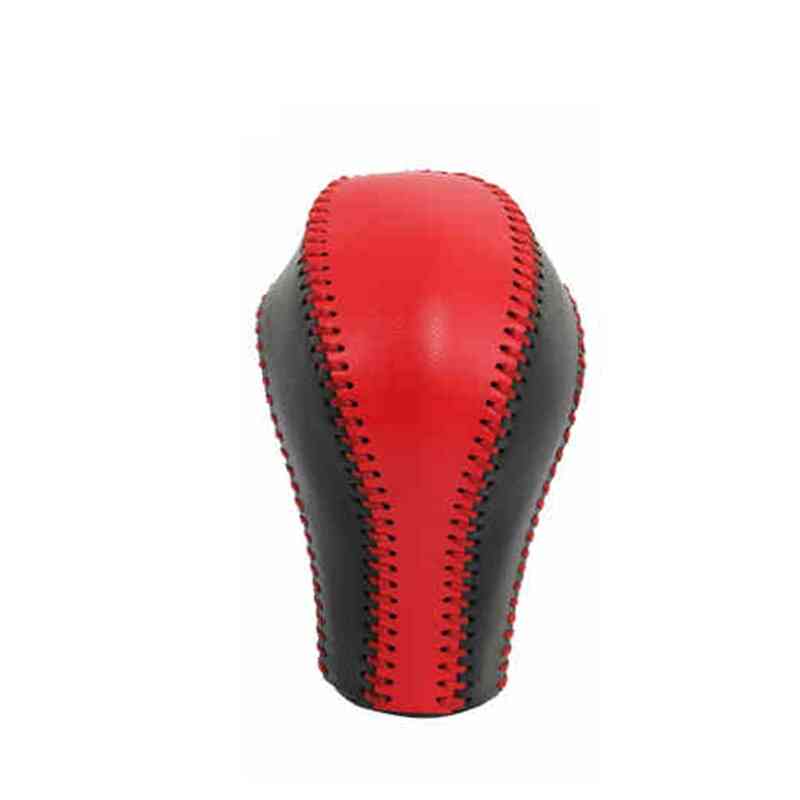 Leather Gear, Shift Knob, Handle Cowhide Cover, Hand-sewn