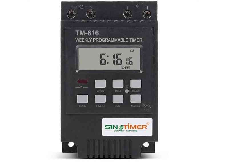 Weekly Programmable Digital Time Switch, Relay Control Timer