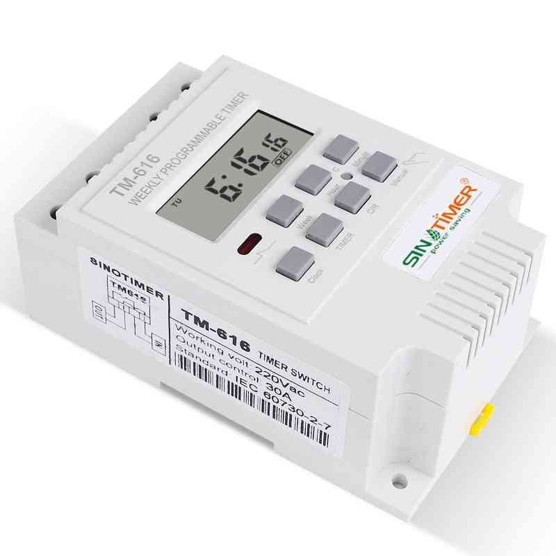 Weekly Programmable Digital Time Switch, Relay Control Timer
