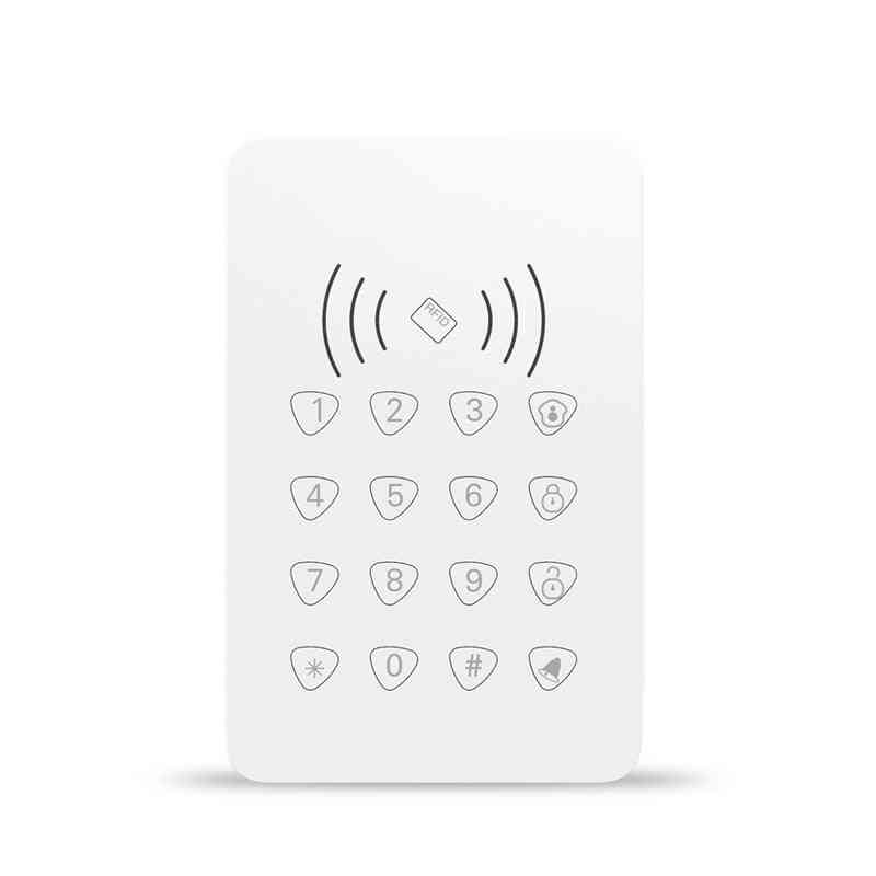 4-in-1 rfid-aanraaktoetsenbord - alarm- / deurbelsysteem voor thuis, waarschuwingstoetsenbord voor bijna lege batterij