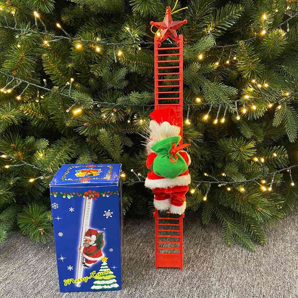 Elektrisk klatring santa dukke legetøj til børn