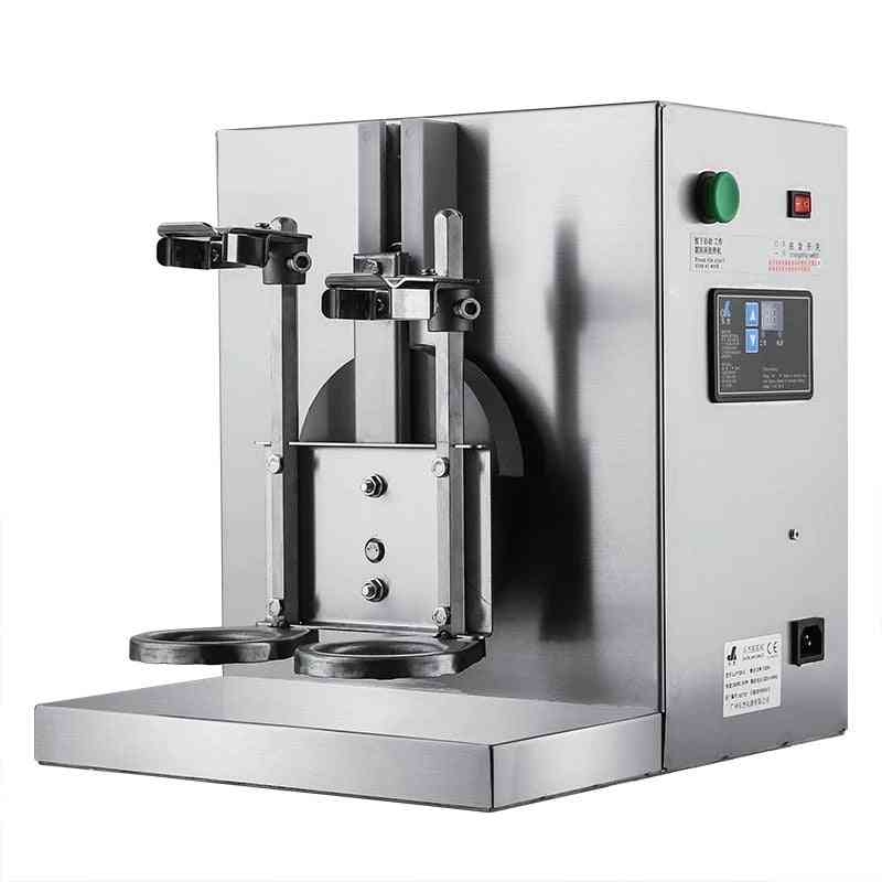 Dvojitá hlava automatická trepačka na mliečny čaj, stroj na výrobu bublinkových mliečnych koktailov