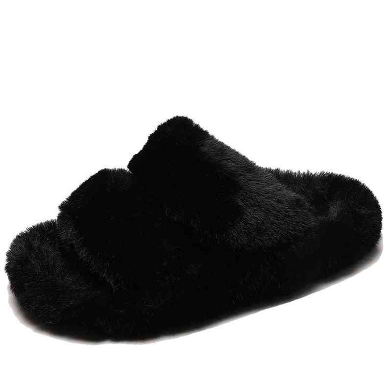 Women Slippers, Winter Slides Fluffy Furry Sandals / Shoes