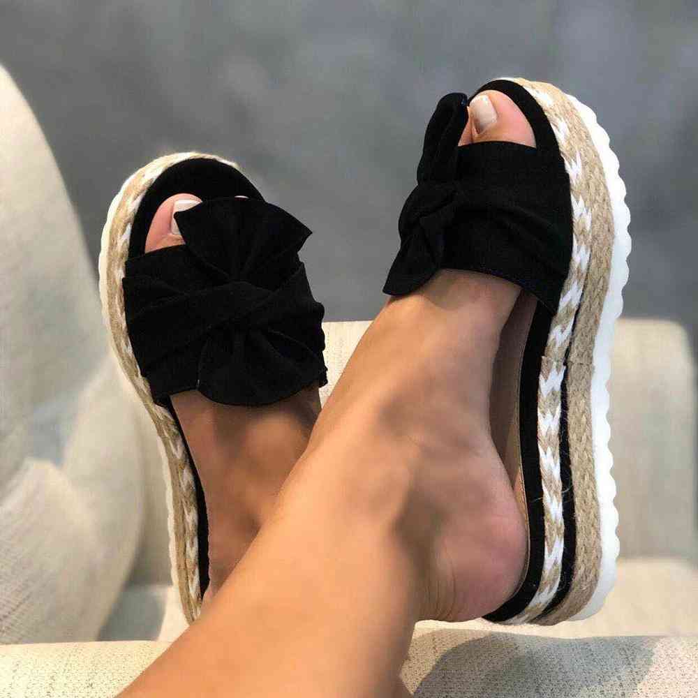 Slippers Women Slides Summer Bow Sandals