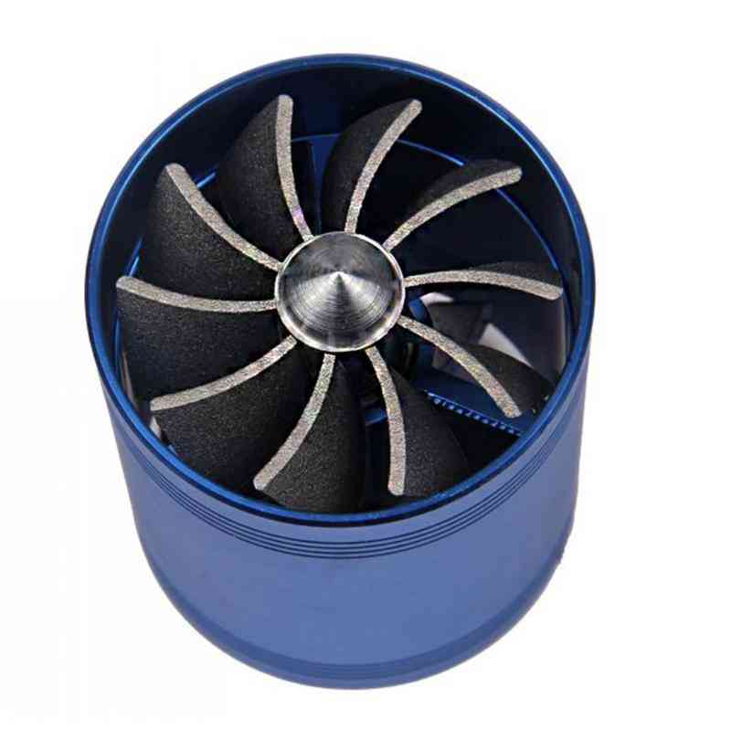 Auto Car Air Intake Turbine Refit Turbo Gas Fuel Oil Saver Fan