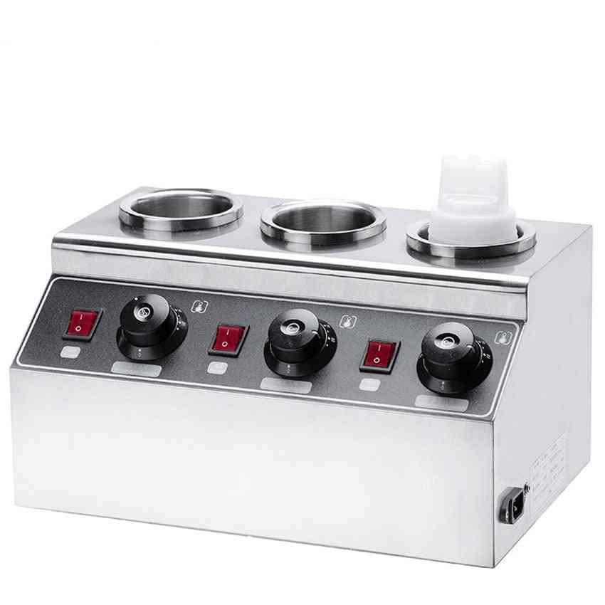 Electric Sauce Warmer Commercial Bottles Hot Cheese Chocolate Heater Stainless Steel Toppings Dispenser