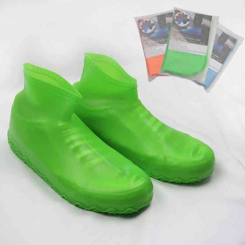 Silicone Reusable Latex Waterproof Rain Shoes Covers, Slip-resistant Rubber