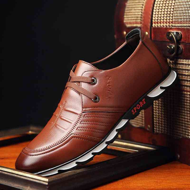 Men's Dress Spring Leisure Fashion Lace-up Leather Shoes