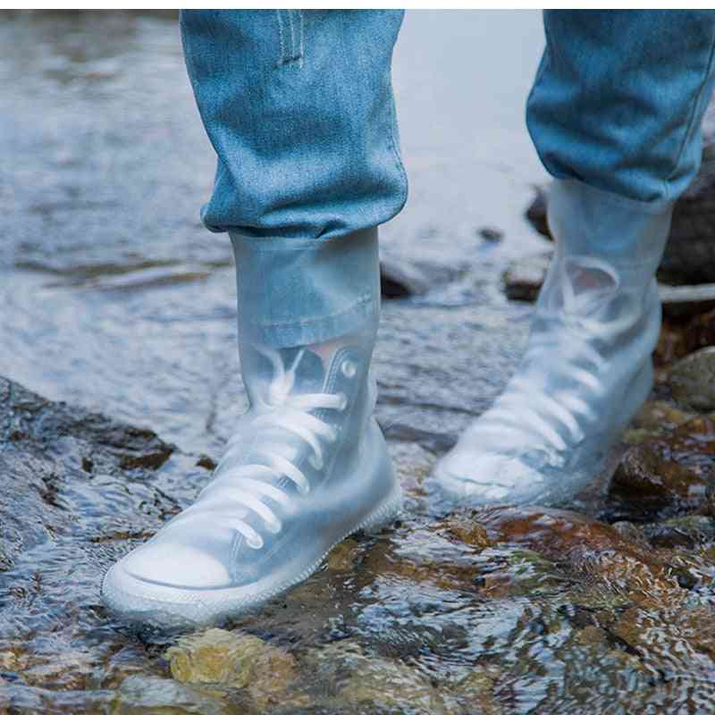 Vízálló újrafelhasználható magas esős cipőhuzat, csúszásgátló porálló cipőhuzatok