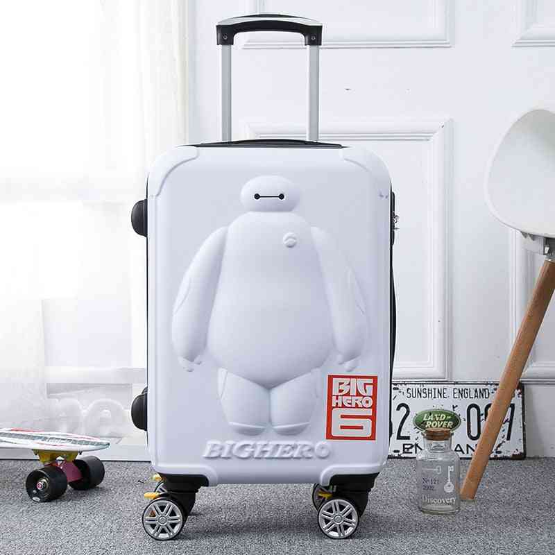Baymax enfants bagages 20/24 pouces dessin animé trolley case 3d kid boarding box voyage bagages valise roulante
